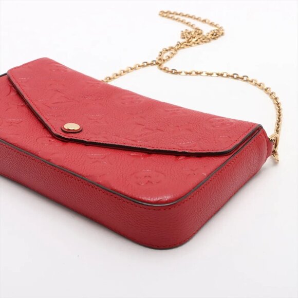 Louis Vuitton monogram empreinte Pochette Félicie M63700 SP1168 Red - Picture 3 of 14